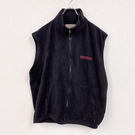 COLORADO TIMBERLINE　フルジップフリースベスト　刺繍ロゴ　黒　ブラック　XLサイズ