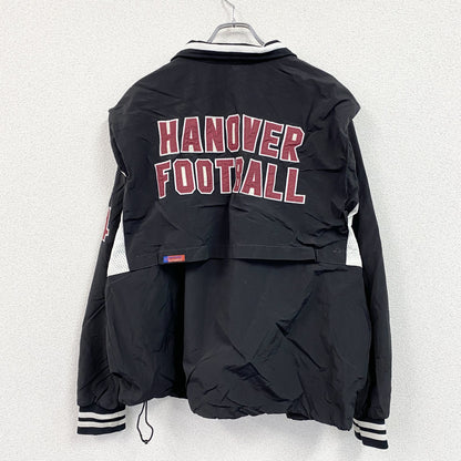 The Sportswear Konnektion　フルジップナイロンジャケット　刺繍ロゴ　アーチプリント　黒　ブラック　XLサイズ
