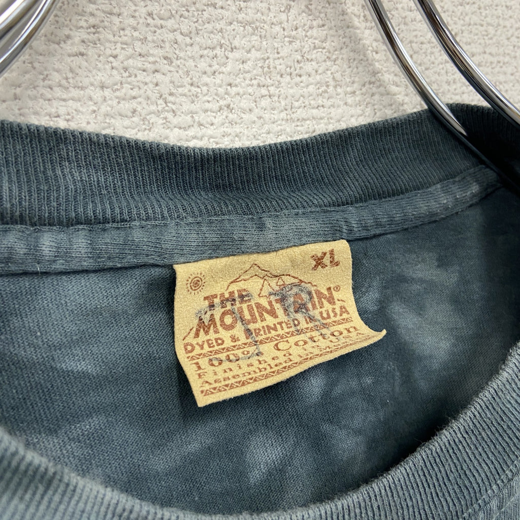THE MOUNTAIN　ザマウンテン　半袖プリントTシャツ　アニマルT　タイダイ　灰色　グレー　XLサイズ