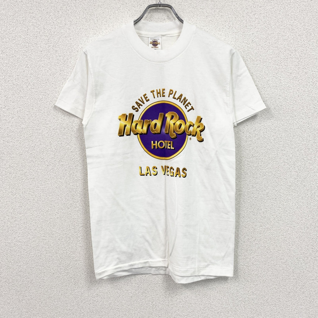 ～00s　Hard Rock Hotel　ハードロック　半袖プリントTシャツ　シングルステッチ　企業ロゴ　白　ホワイト　Sサイズ