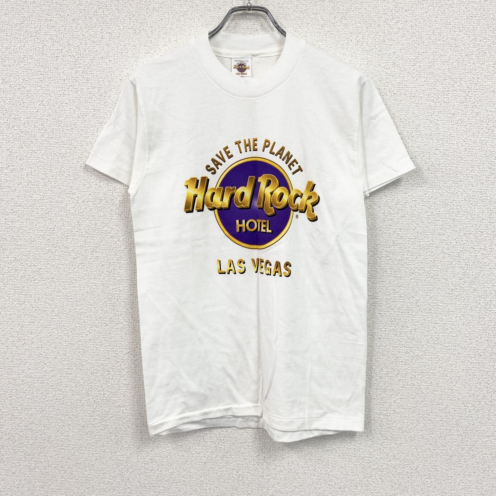 ～00s　Hard Rock Hotel　ハードロック　半袖プリントTシャツ　シングルステッチ　企業ロゴ　白　ホワイト　Sサイズ