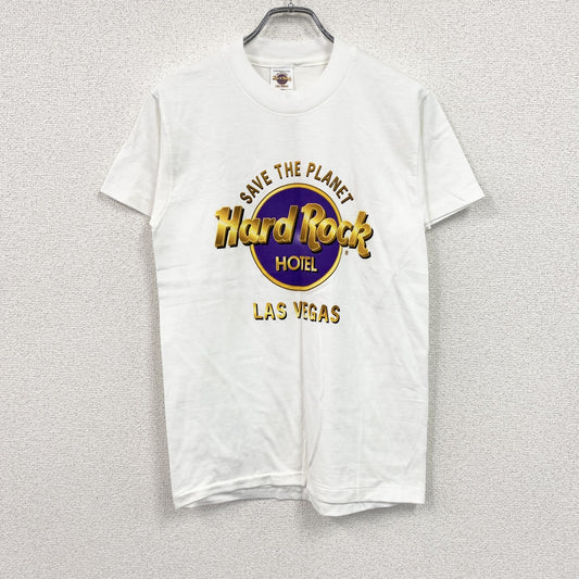～00s　Hard Rock Hotel　ハードロック　半袖プリントTシャツ　シングルステッチ　企業ロゴ　白　ホワイト　Sサイズ