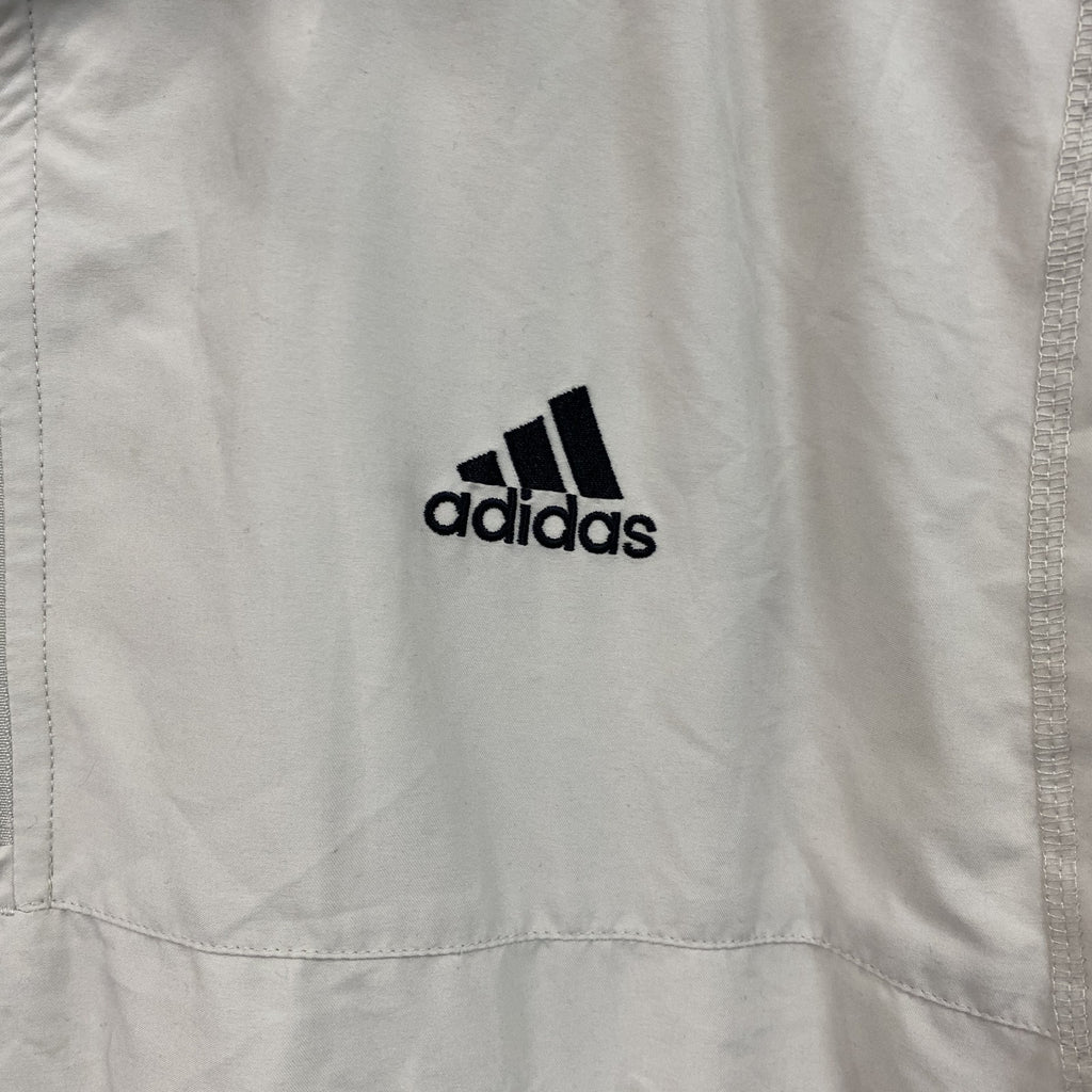 adidas　アディダス　プルオーバーベスト　ハーフジップ　アイボリー　O/XGサイズ