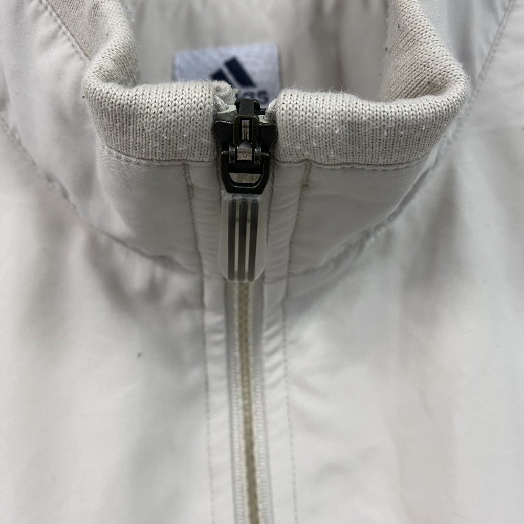 adidas　アディダス　プルオーバーベスト　ハーフジップ　アイボリー　O/XGサイズ