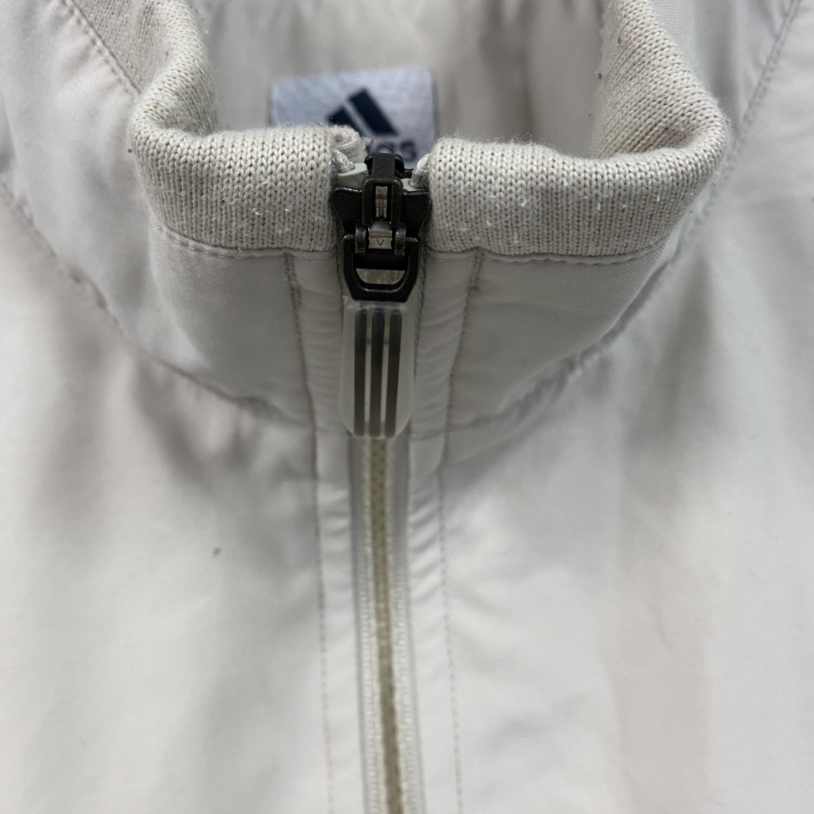 adidas　アディダス　プルオーバーベスト　ハーフジップ　アイボリー　O/XGサイズ