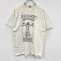 FRUIT OF THELOOM　フルーツオブザルーム　レオナルドダヴィンチ　半袖プリントTシャツ　アイボリー　Ｍサイズ