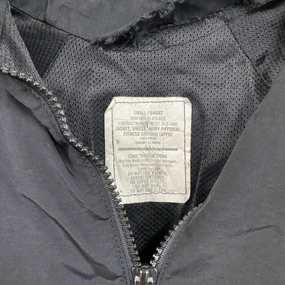 U.S.ARMY　トレーニングジャケット　フルジップナイロンジャケット　ミリタリー　米軍　黒　ブラック　Sサイズ