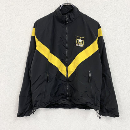 U.S.ARMY　トレーニングジャケット　フルジップナイロンジャケット　ミリタリー　米軍　黒　ブラック　Sサイズ