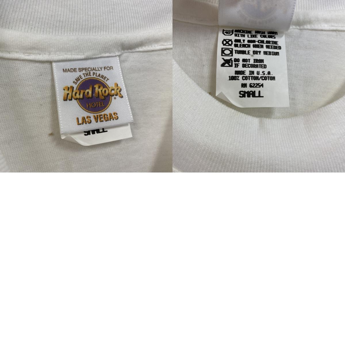 ～00s　Hard Rock Hotel　ハードロック　半袖プリントTシャツ　シングルステッチ　企業ロゴ　白　ホワイト　Sサイズ