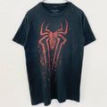 古着 used　SPIDERMAN　スパイダーマン　MARVEL　マーベル　半袖プリントムービーTシャツ　アメコミ　黒　Mサイズ