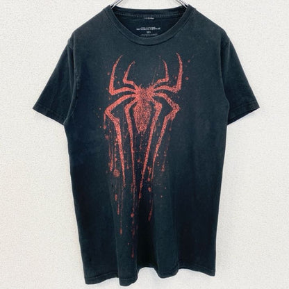 古着 used　SPIDERMAN　スパイダーマン　MARVEL　マーベル　半袖プリントムービーTシャツ　アメコミ　黒　Mサイズ