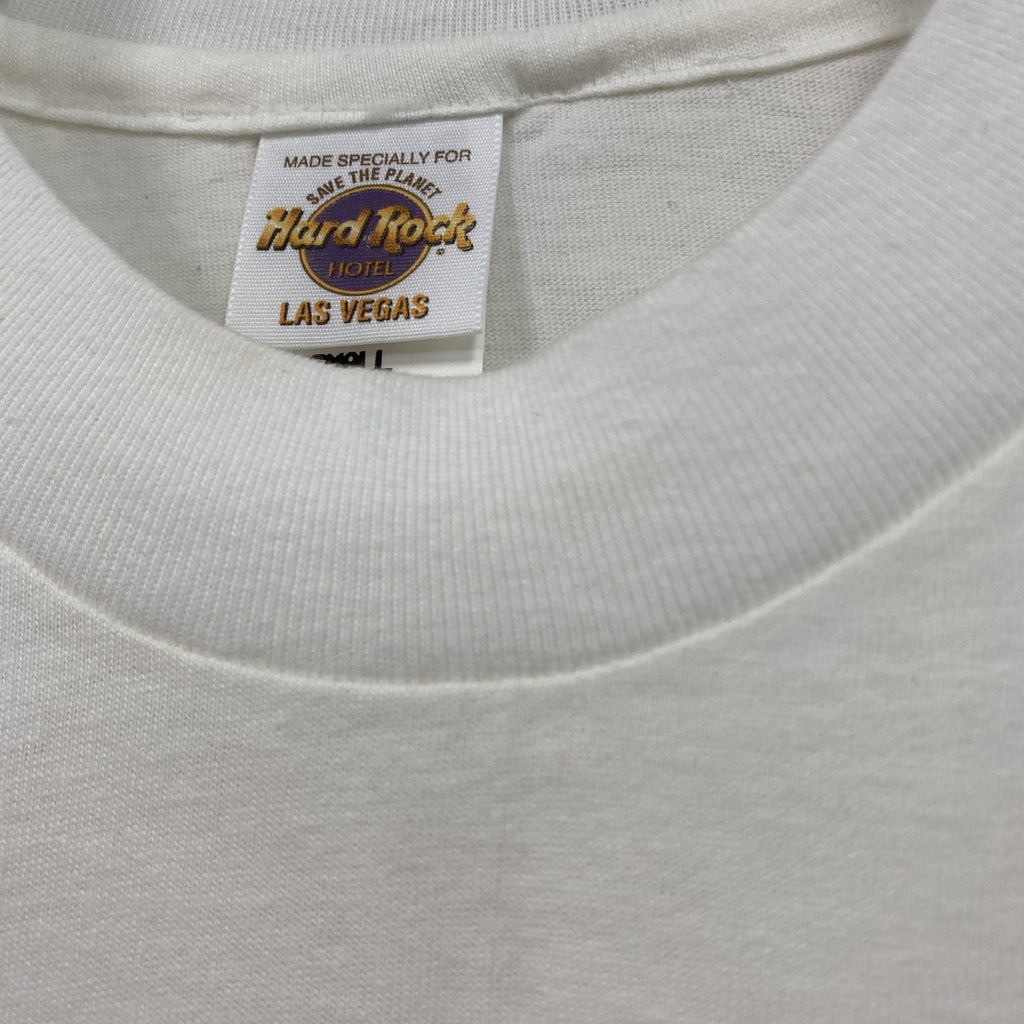 ～00s　Hard Rock Hotel　ハードロック　半袖プリントTシャツ　シングルステッチ　企業ロゴ　白　ホワイト　Sサイズ
