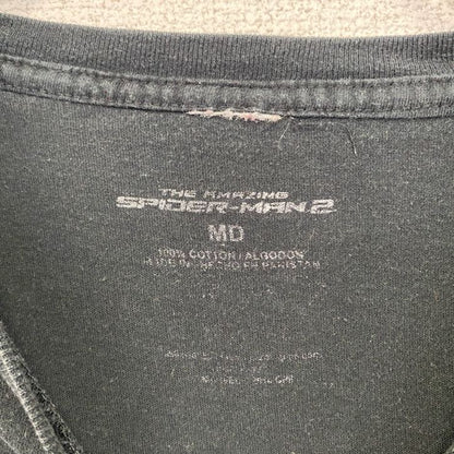 古着 used　SPIDERMAN　スパイダーマン　MARVEL　マーベル　半袖プリントムービーTシャツ　アメコミ　黒　Mサイズ