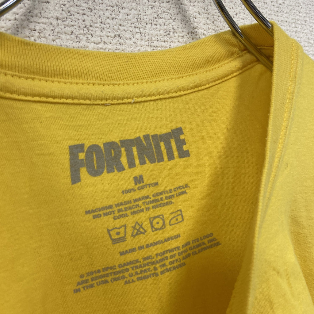 FORTNITE　フォートナイト　半袖プリントTシャツ　黄色　イエロー　Ｍサイズ