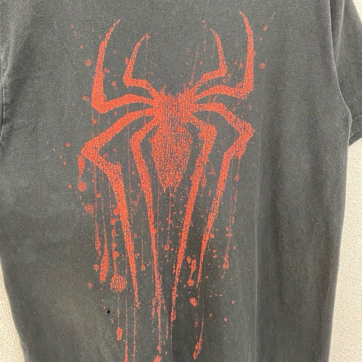 古着 used　SPIDERMAN　スパイダーマン　MARVEL　マーベル　半袖プリントムービーTシャツ　アメコミ　黒　Mサイズ