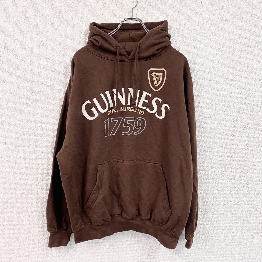 GUINNESS　ギネス　スウェットパーカー/フーディー　茶色　ブラウン