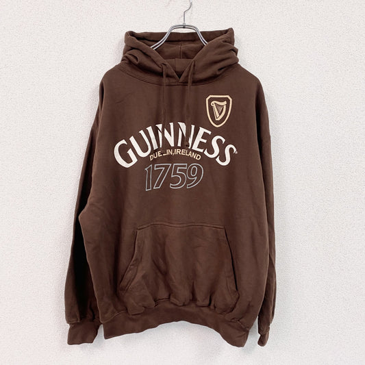 GUINNESS　ギネス　スウェットパーカー/フーディー　茶色　ブラウン