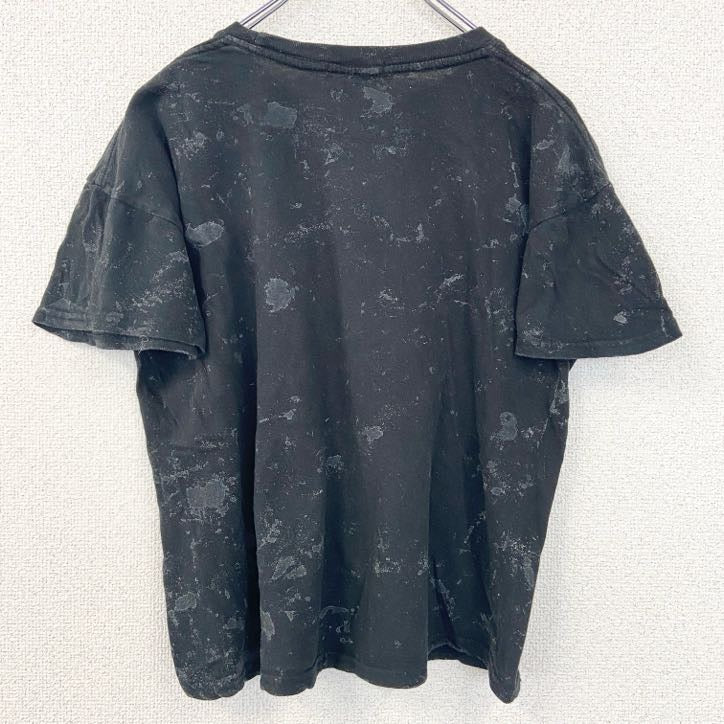 古着 used　boohoo　半袖アニマルプリントTシャツ　イーグル　鷹　レトロデザイン　クルーネック　黒　ブラック　