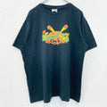古着 used　US BASIC　半袖デザインプリントTシャツ　クルーネック　バスケットボール　スポーツ　ダークグレー　XLサイズ
