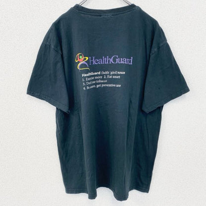 古着 used　US BASIC　半袖デザインプリントTシャツ　クルーネック　バスケットボール　スポーツ　ダークグレー　XLサイズ