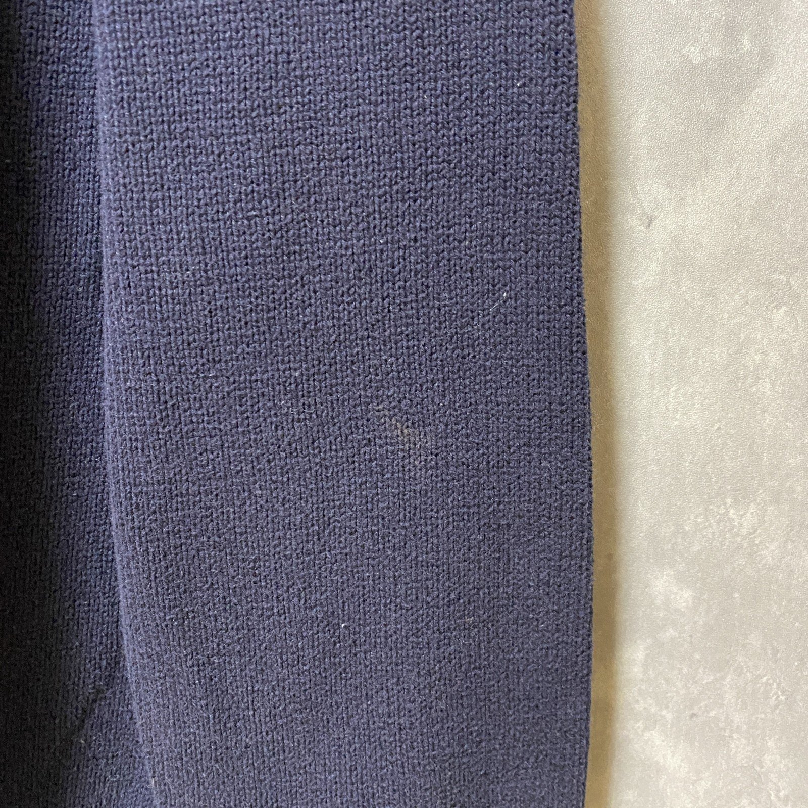 古着　used　NAUTICA ノーティカ　長袖ニット　セーター　ロゴ刺繍　ワンポイント　ネイビー　クルーネック　Mサイズ