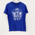 POLO by Ralph Lauren　ラルフローレン　Custom Fit　半袖プリントTシャツ　デカロゴ　青　ブルー　Mサイズ