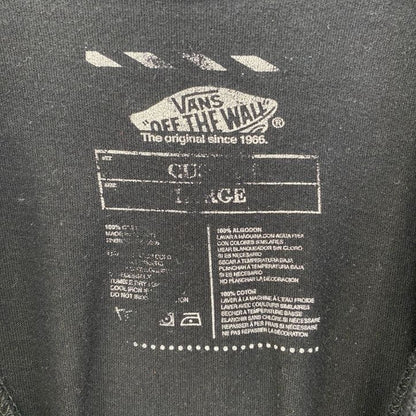 古着 used　VANS　バンズ　半袖プリントTシャツ　クルーネック　タイヤ　黒　ブラック　カジュアル　春夏服　Lサイズ