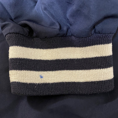 古着 used　CUTTER&BUCK　長袖ハーフジップナイロンジャケット　シャツカラー　ポイント刺繍　ネイビー　XLサイズ