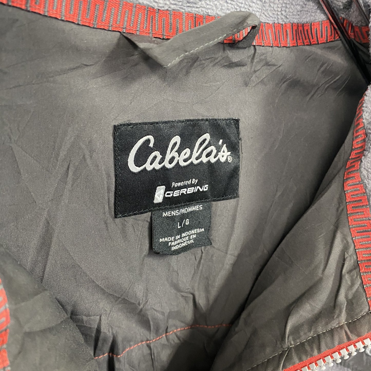 Cabela’ｓ　カベラス　ヒートジャケット　電熱服　灰色　グレー　Lサイズ