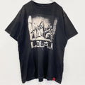 古着 used　半袖プリントTシャツ　サムライ　samurai　クルーネック　レトロデザイン　黒　ブラック　XXLサイズ