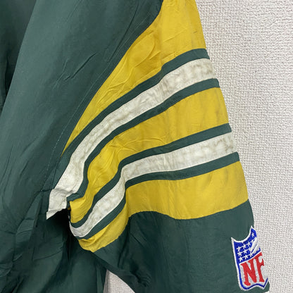NFL　PRO LINE　フルジップナイロンジャケット　中綿　緑　グリーン　Lサイズ