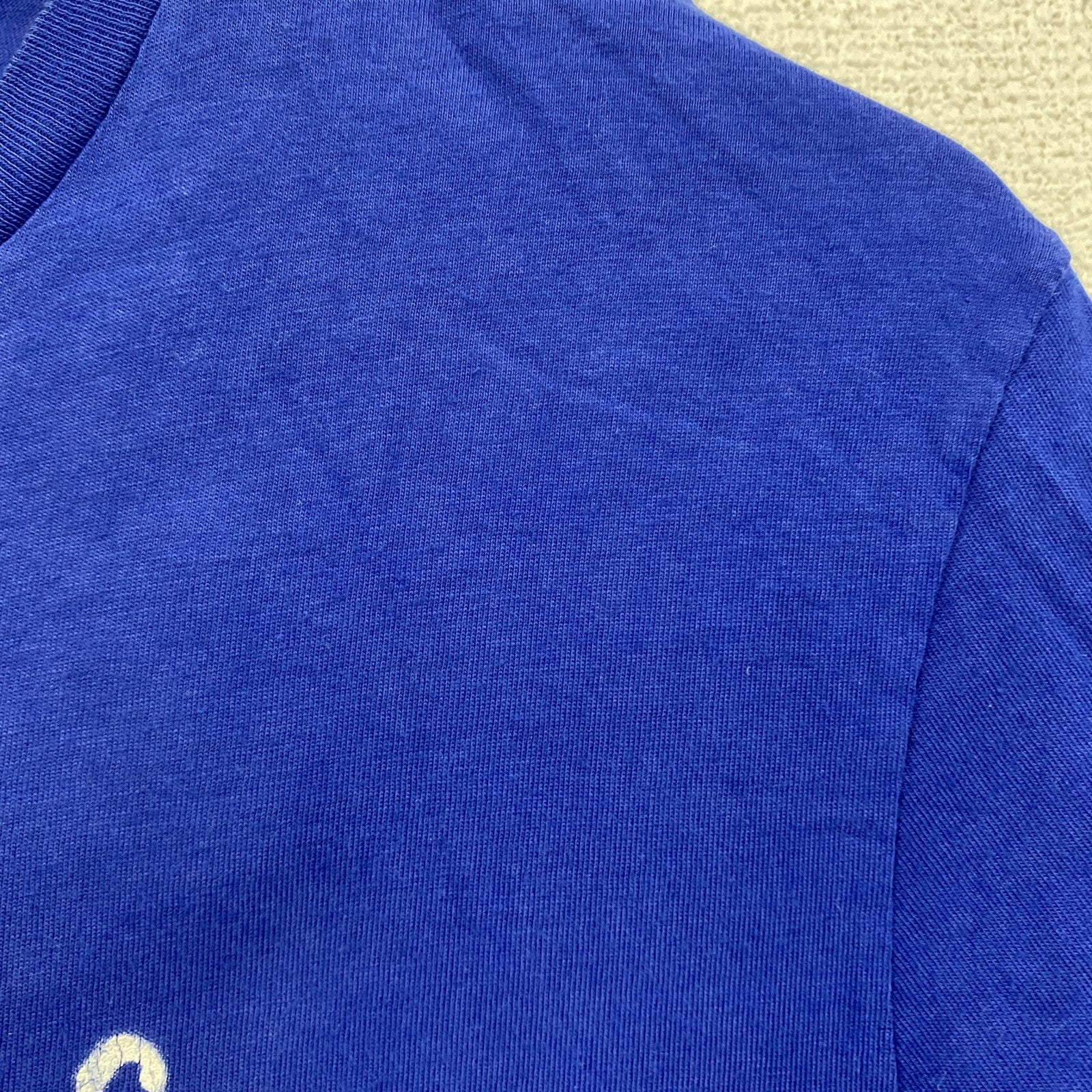 POLO by Ralph Lauren　ラルフローレン　Custom Fit　半袖プリントTシャツ　デカロゴ　青　ブルー　Mサイズ