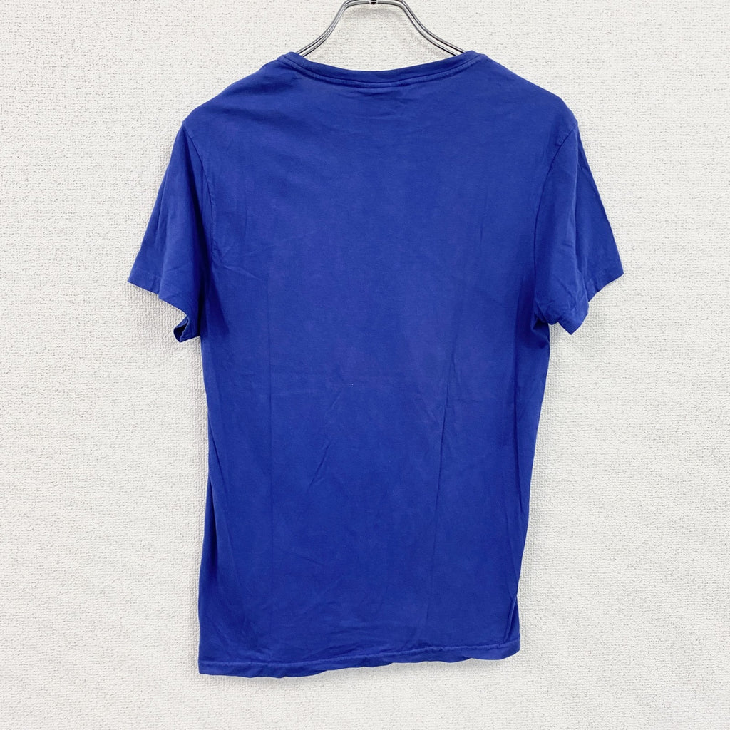 POLO by Ralph Lauren　ラルフローレン　Custom Fit　半袖プリントTシャツ　デカロゴ　青　ブルー　Mサイズ