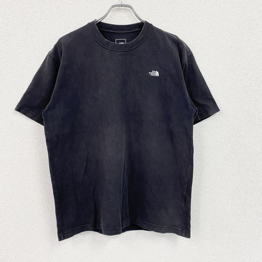 THE NORTH FACE　ザ・ノースフェイス　半袖Tシャツ　刺繍ロゴ　フェード　ワンポイント　黒　ブラック　Lサイズ