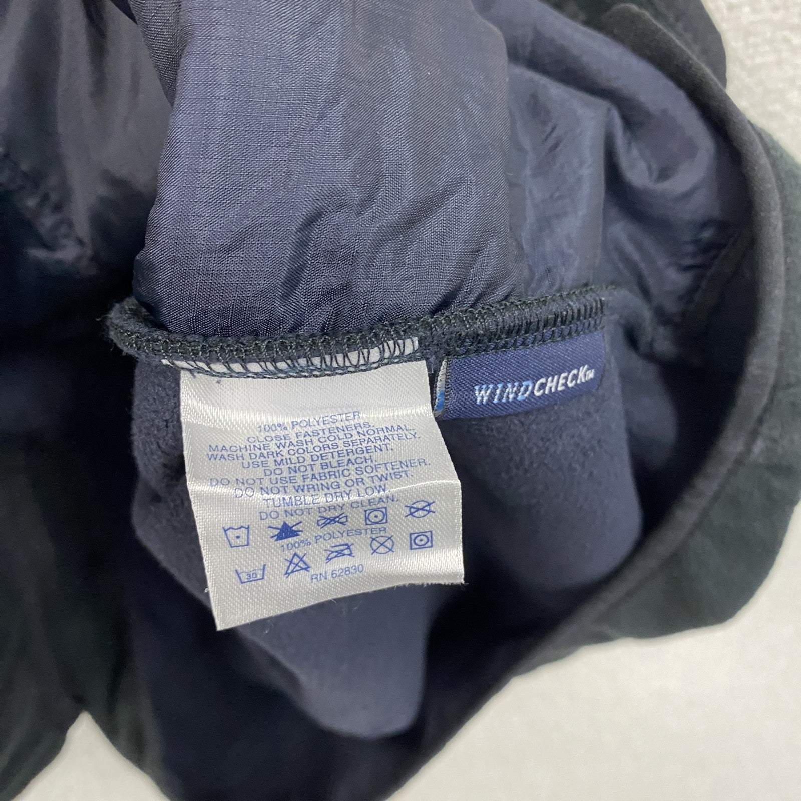 LANDS'END　ランズエンド　フルジップフリースベスト　黒　ブラック　XLサイズ