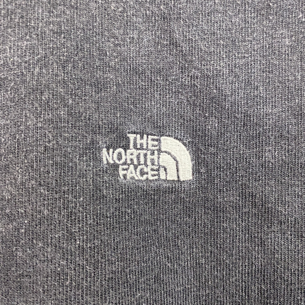THE NORTH FACE　ザ・ノースフェイス　半袖Tシャツ　刺繍ロゴ　フェード　ワンポイント　黒　ブラック　Lサイズ