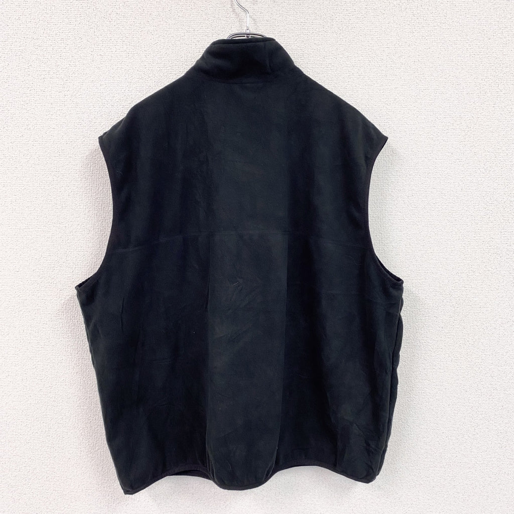 LANDS'END　ランズエンド　フルジップフリースベスト　黒　ブラック　XLサイズ