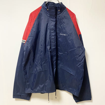 Rain Rider　フルジップジャケット　ラグランスリーブ　比翼仕立て　ワンポイント　紺　ネイビー　XLサイズ