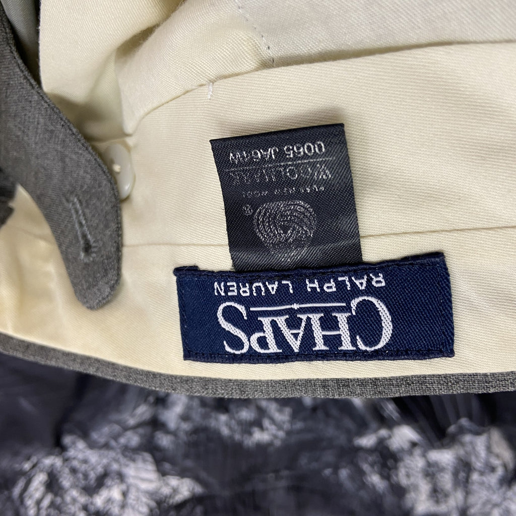 CHAPS　チャップス　RALPH LAUREN　テーパードパンツ　ジップフライ　灰色　グレー