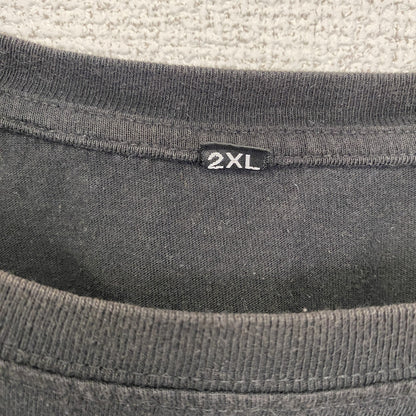 古着 used　半袖プリントTシャツ　サムライ　samurai　クルーネック　レトロデザイン　黒　ブラック　XXLサイズ