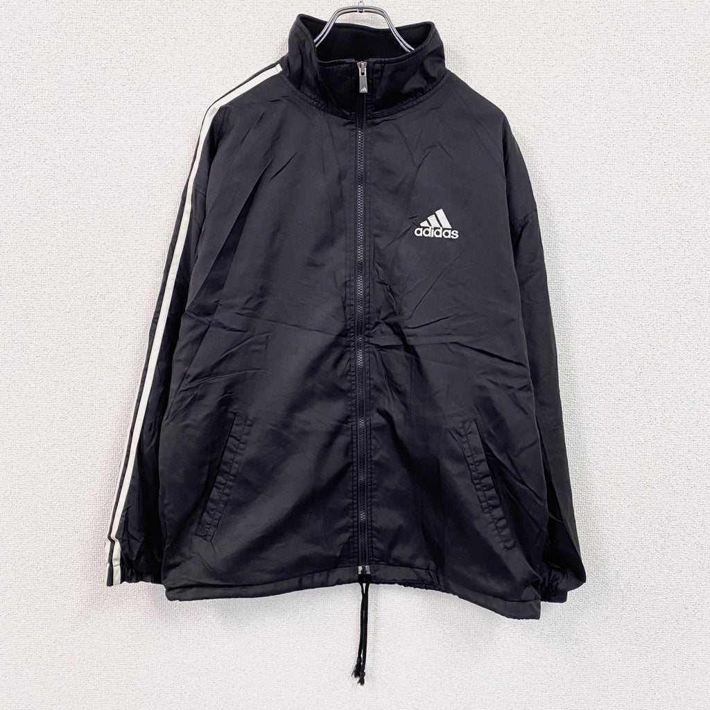 90s　adidas　アディダス　トラックジャケット/ジャージ　ヴィンテージ　黒　ブラック　Mサイズ