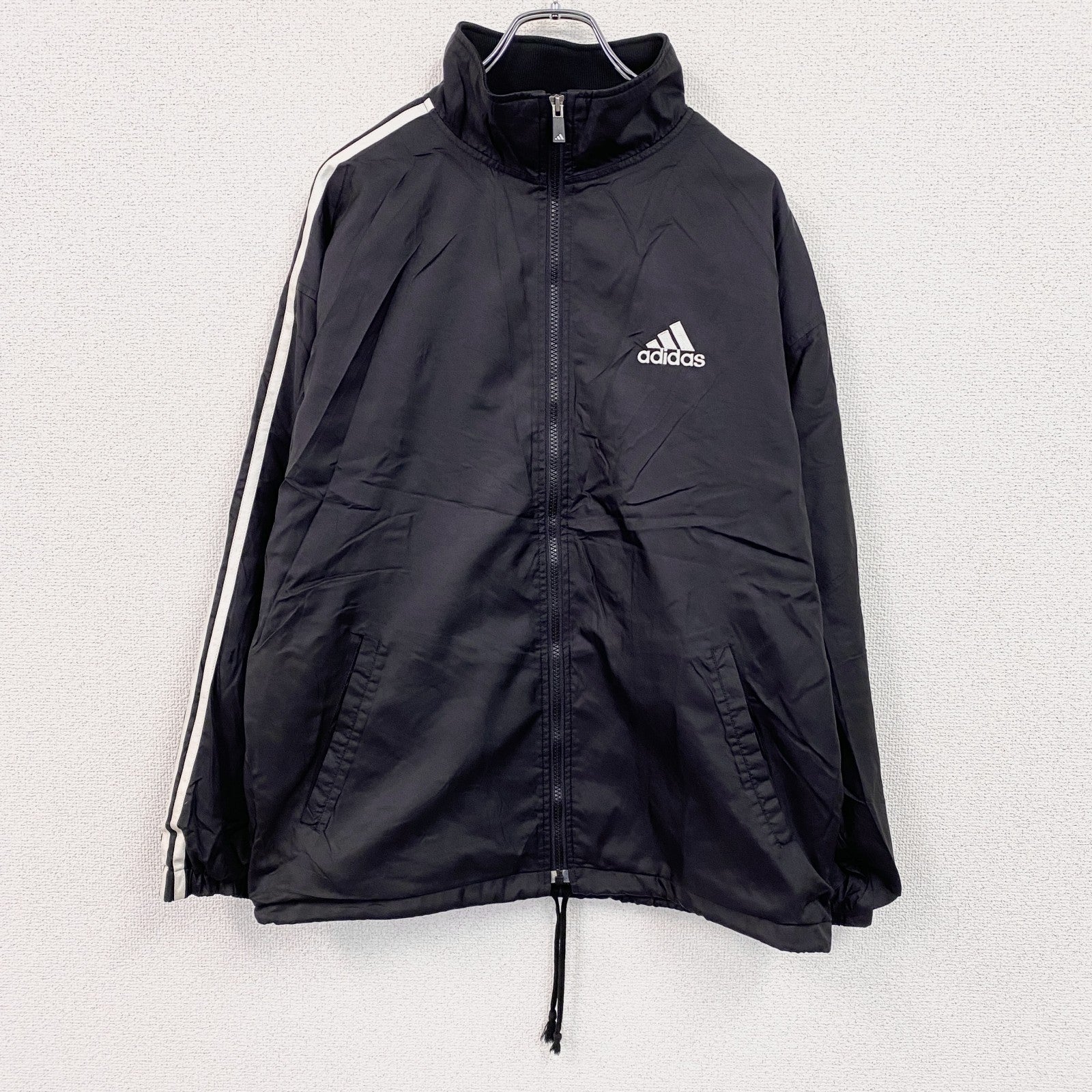 90s　adidas　アディダス　トラックジャケット/ジャージ　ヴィンテージ　黒　ブラック　Mサイズ