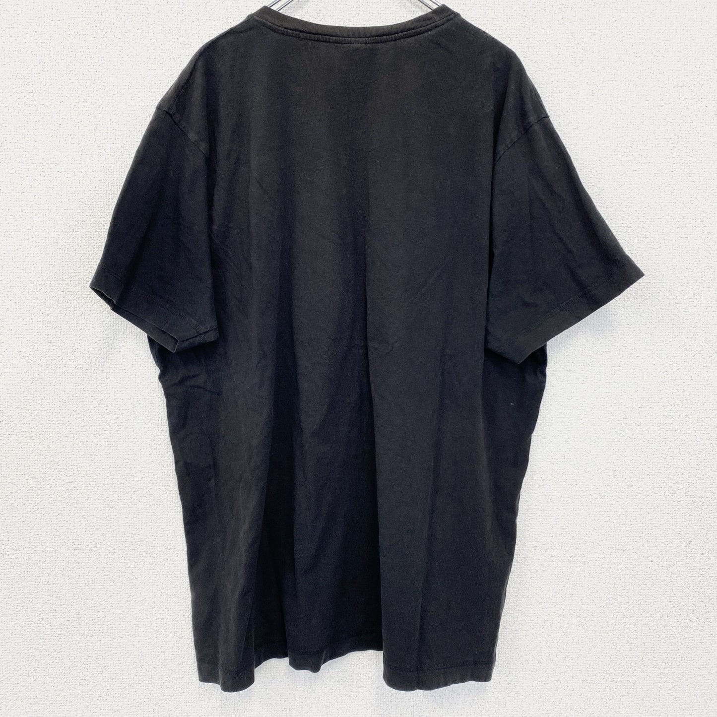 古着 used　半袖プリントTシャツ　サムライ　samurai　クルーネック　レトロデザイン　黒　ブラック　XXLサイズ