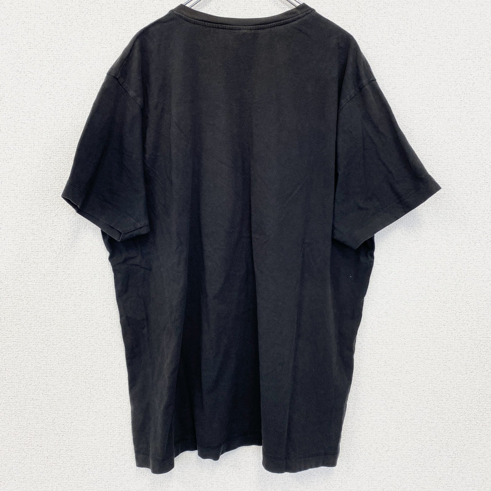 古着 used　半袖プリントTシャツ　サムライ　samurai　クルーネック　レトロデザイン　黒　ブラック　XXLサイズ