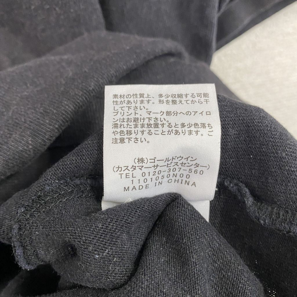 THE NORTH FACE　ザ・ノースフェイス　半袖Tシャツ　刺繍ロゴ　フェード　ワンポイント　黒　ブラック　Lサイズ