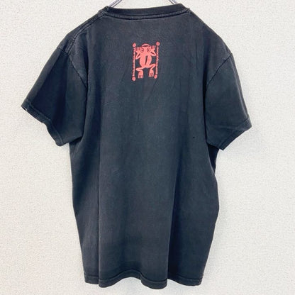古着 used　半袖プリントTシャツ　メキシコ　スカル　骸骨　ドクロ　レトロデザイン　クルーネック　黒　ブラック　Mサイズ