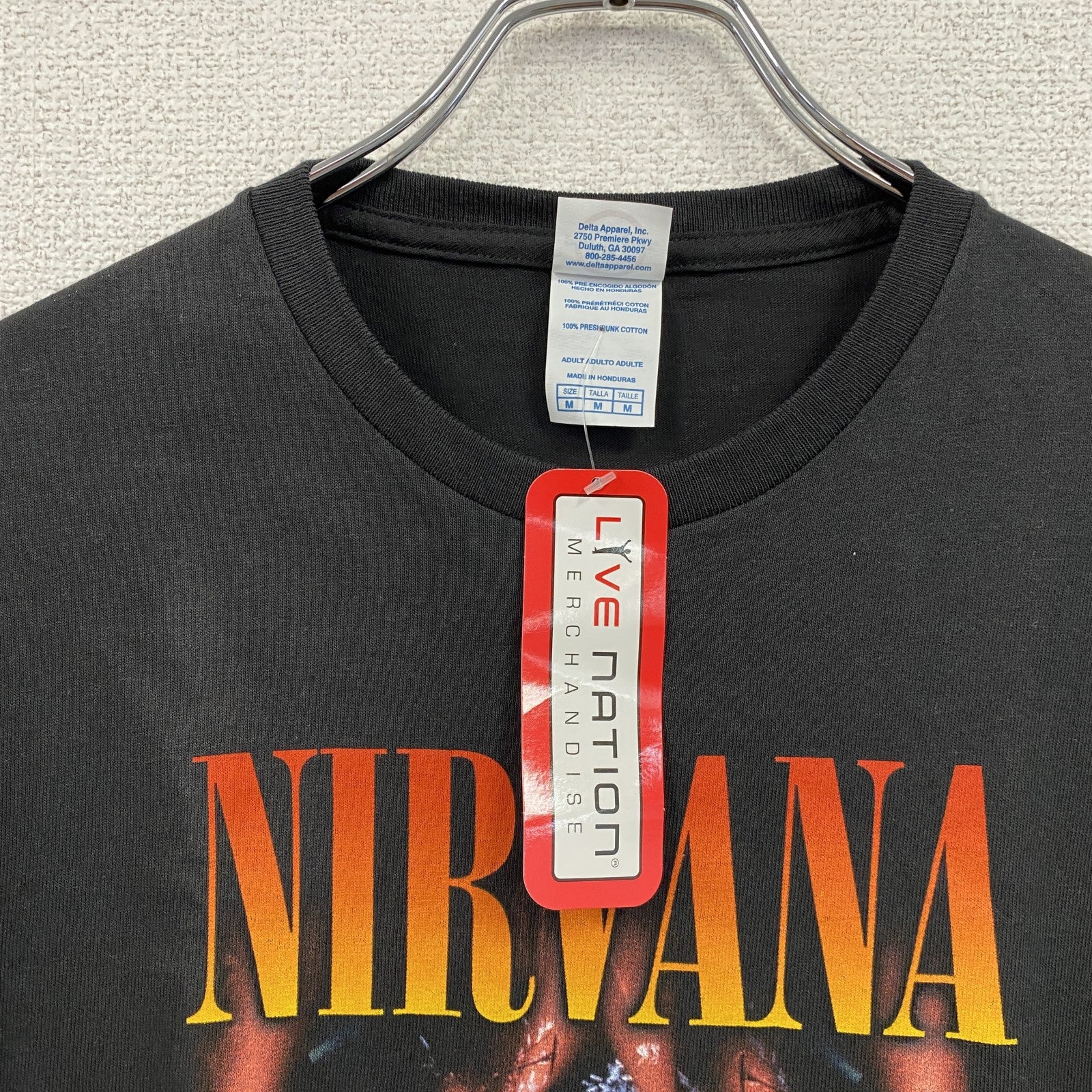 DELTA　デルタ　NIRVANA　ニルヴァーナ　半袖プリントバンドTシャツ　デッドストック　黒　ブラック　Mサイズ