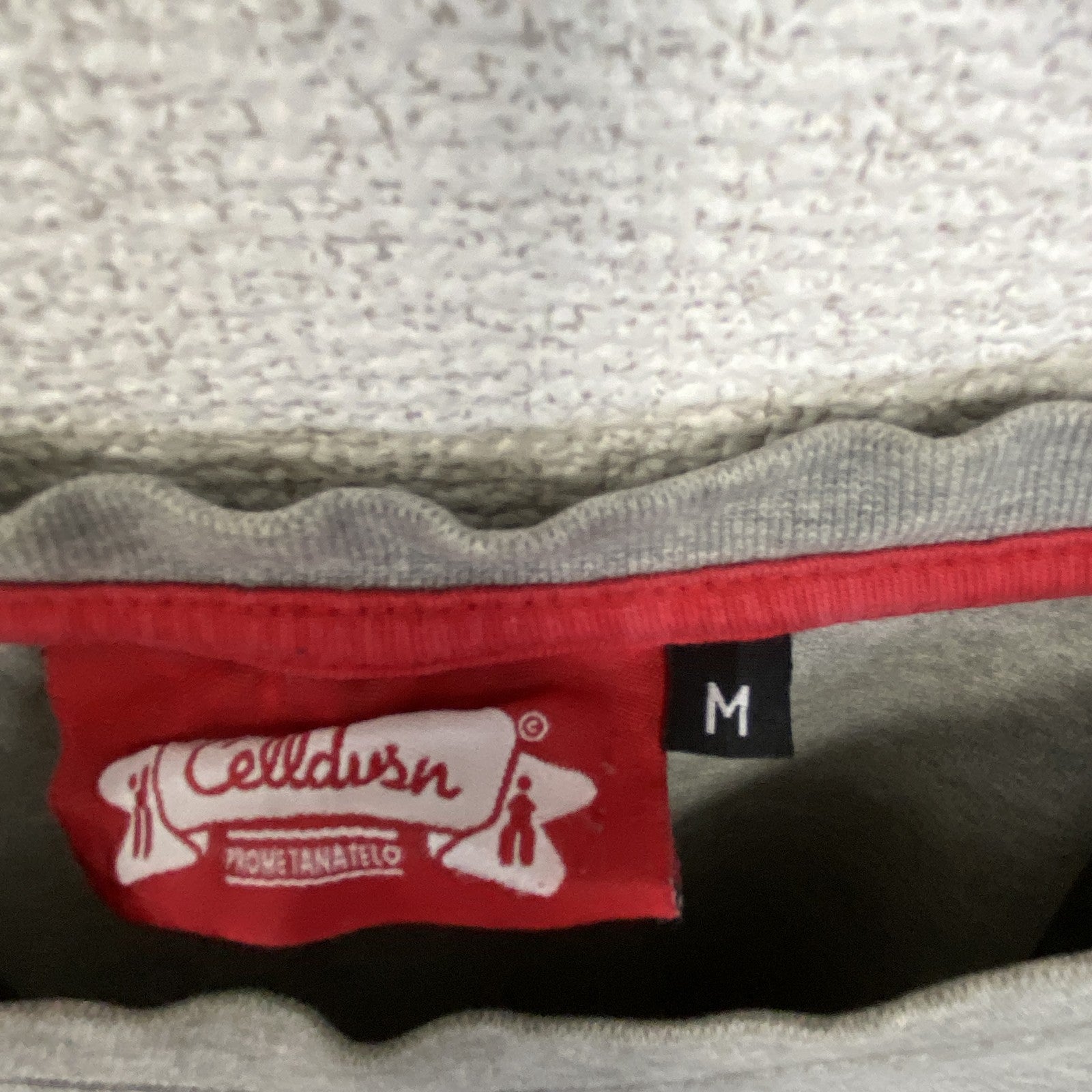 古着 used　Celldusn　半袖プリントTシャツ　クルーネック　レトロデザイン　　バイク　グレー　灰色　Mサイズ