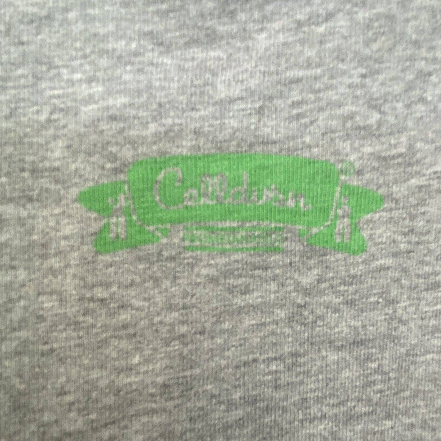 古着 used　Celldusn　半袖プリントTシャツ　クルーネック　レトロデザイン　　バイク　グレー　灰色　Mサイズ