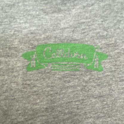 古着 used　Celldusn　半袖プリントTシャツ　クルーネック　レトロデザイン　　バイク　グレー　灰色　Mサイズ